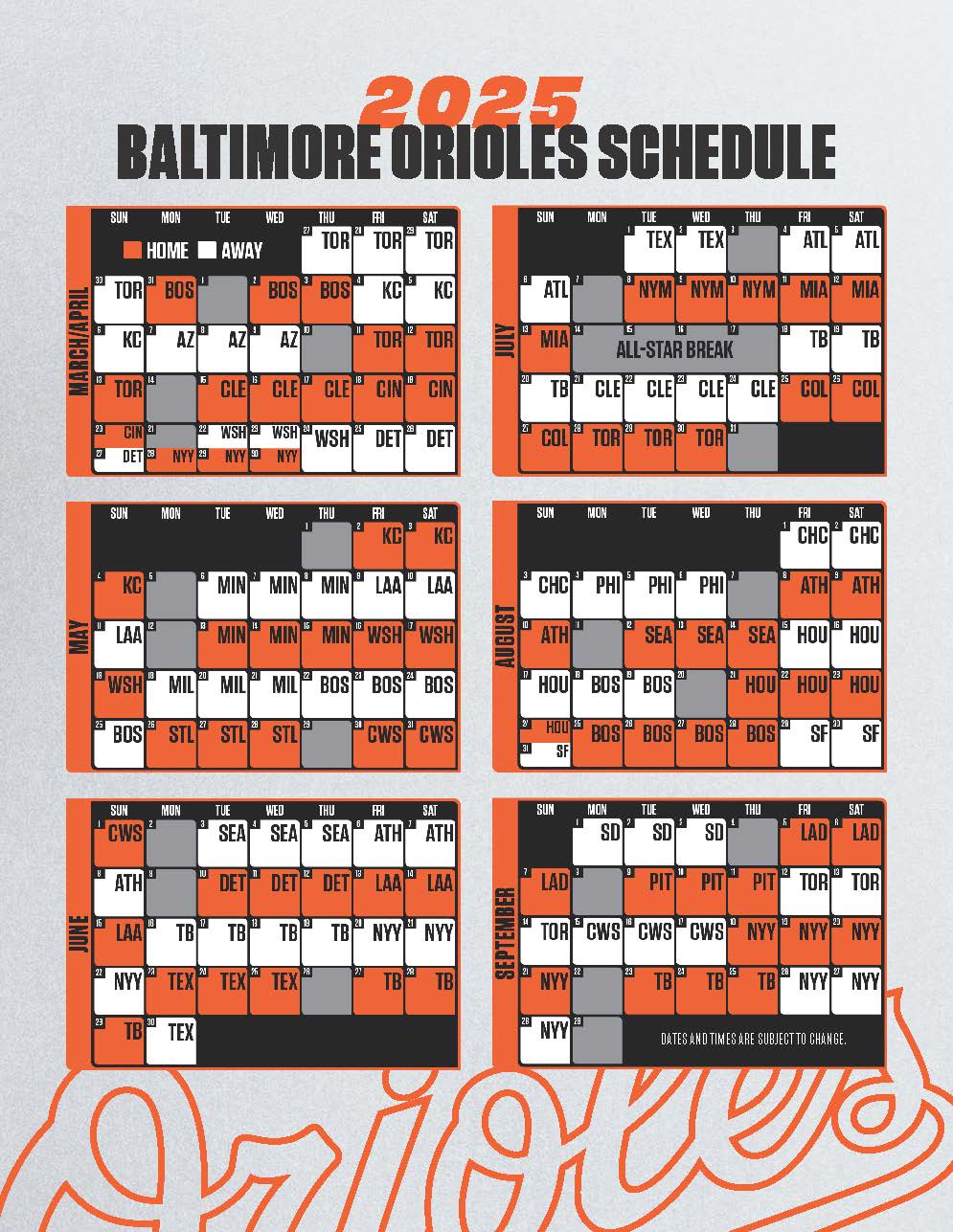 Orioles Giveaway Schedule 2025